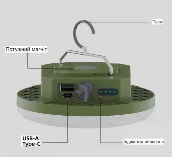 Акумуляторна LED лампа фонарь світильник MOS-LY01-G 80W/13500 Mah/IP65