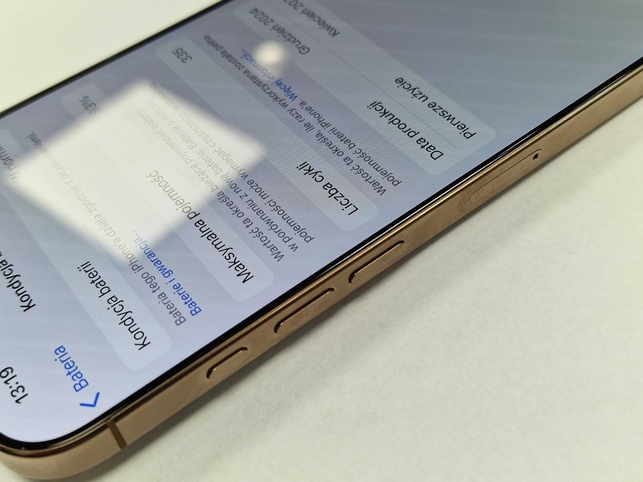 Iphone 16 PRO 128GB/ Desert Titanium/ A3293/ BAT 93%/ Grade A + ładow