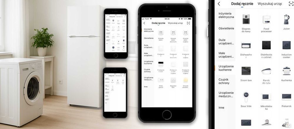 INTELIGETNE Gniazdko smart WIFI smart home TUYA watomierz programator