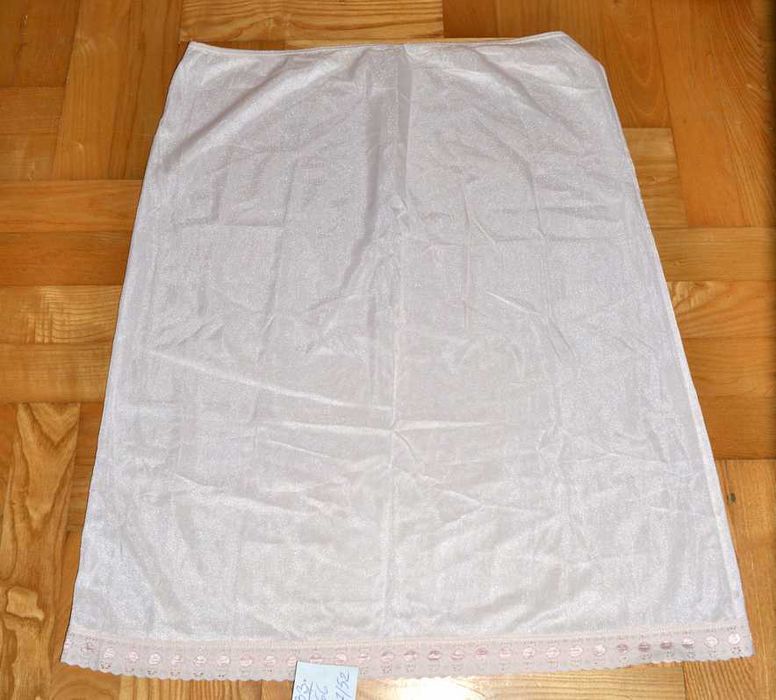 33^   vintage półhalka midi nylon róż 40/42