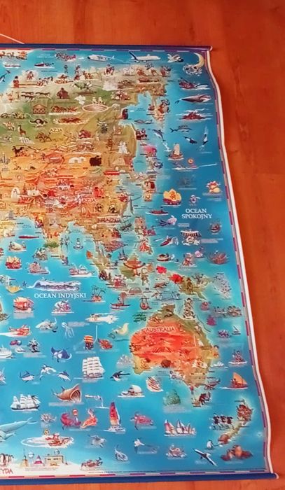 MAPA ścienna świata dla dzieci