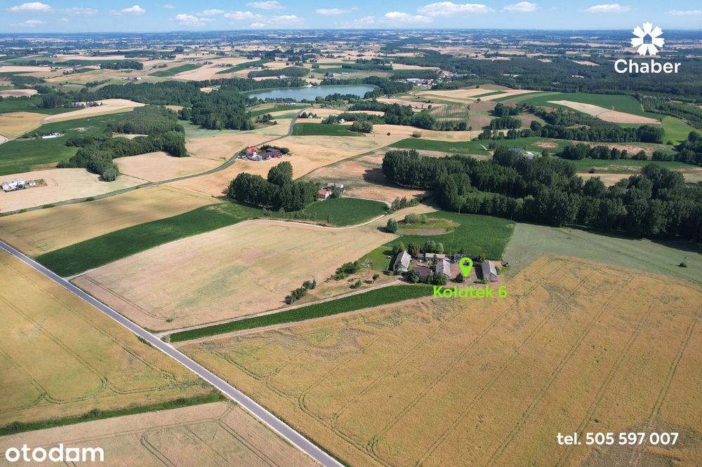 Siedlisko ok. 60 m2 z działką ok. 4800 m2 we wsi Kołatek.