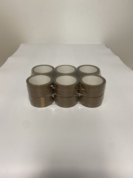 Pack 6 Rolos Fita Cola de Embalar Castanha
