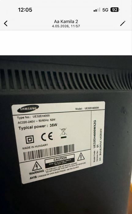 Telewizor samsung  UE32EH4000