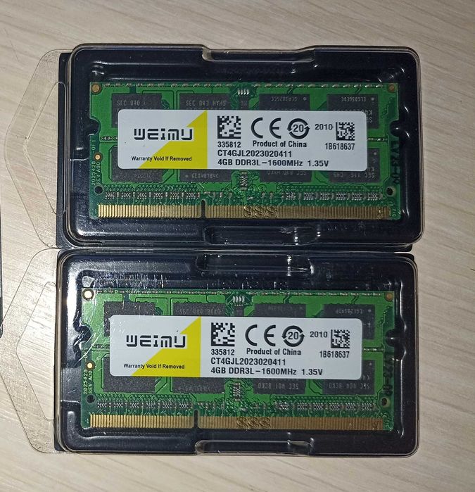Оперативна пам'ять SO-DIMM Weimu 4GB/1600 DDR3 (1.35В)