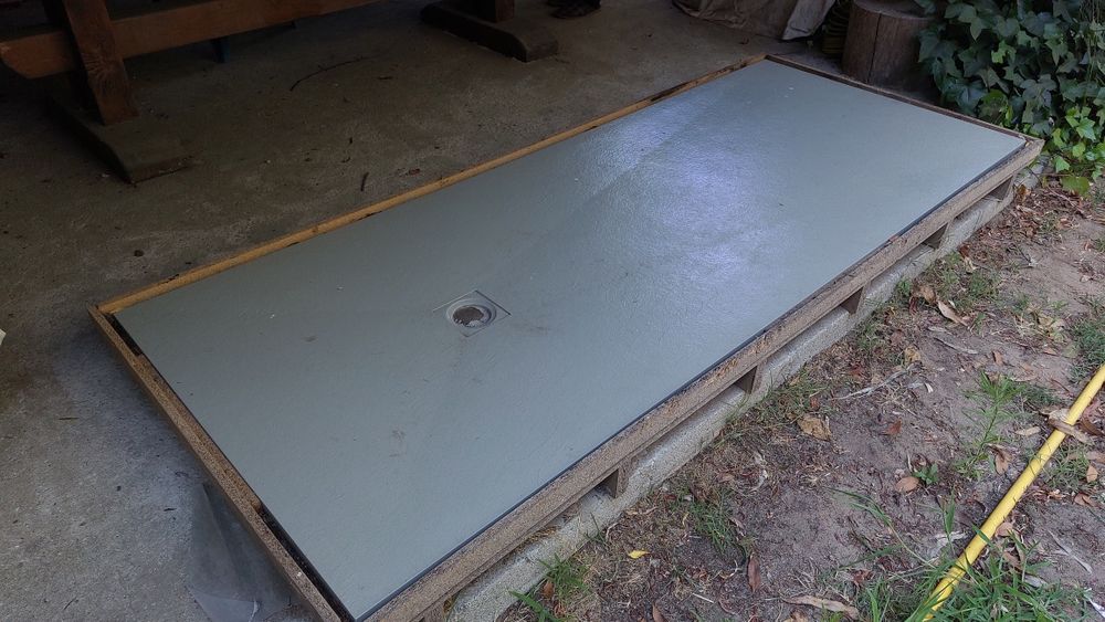 Base de duche de resinada.