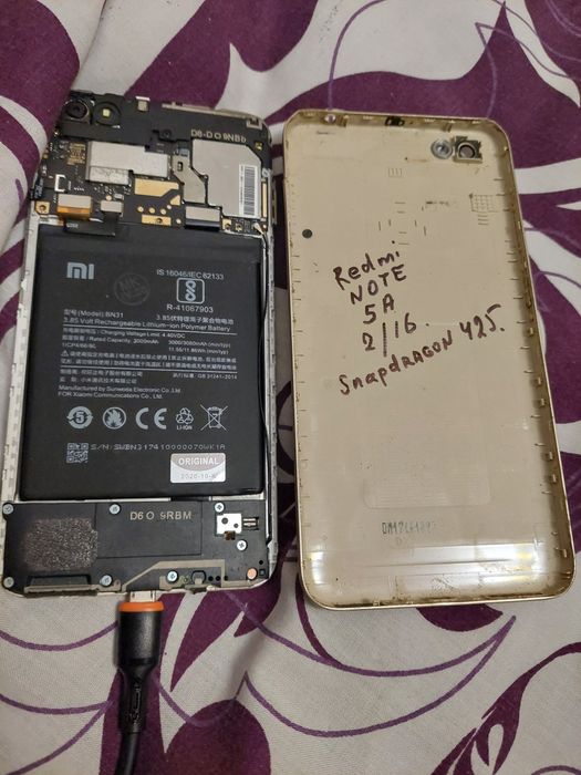 Телефон на разборку Redmi Note 5A,  MEIZU