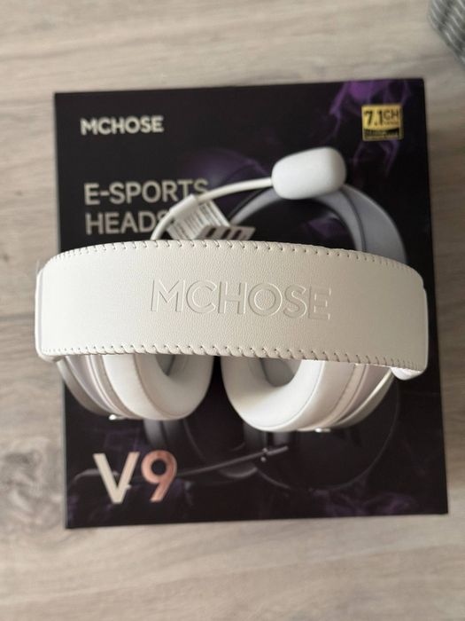 MCHOSE V9 Pro — бездротові ігрові навушники 7.1, 2.4G/BT/USB-C, AI-мікрофон