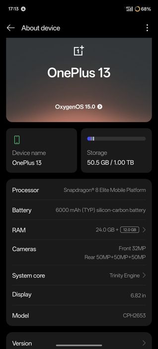 One Plus 13 24 Гб / 1 Tb