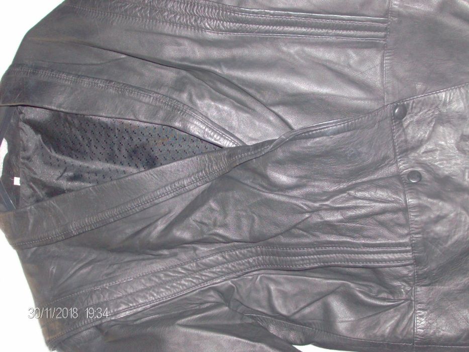 blusão preto de cabedal de senhora xxl