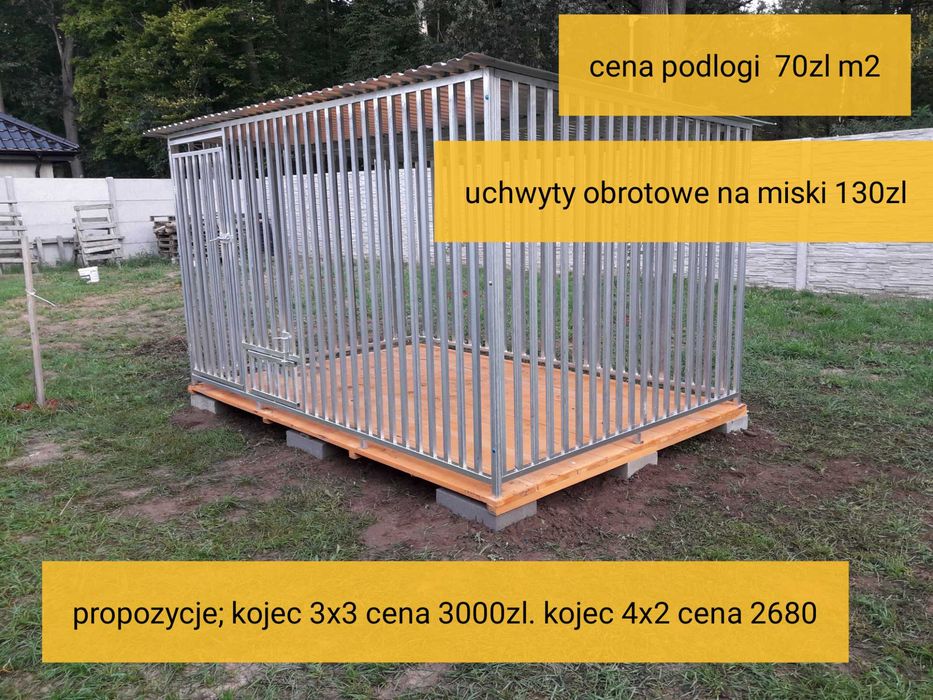 Kojec boks dla psa. Ocynkowany profil zamknięty.   Gwarancja,