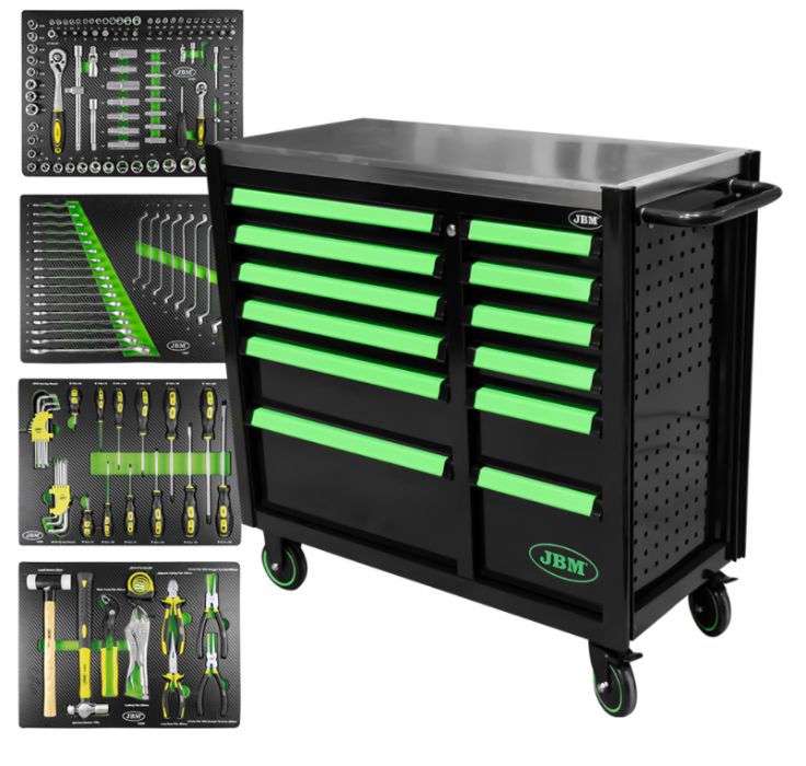Carrinho de Ferramentas JBM, 6 + 6 gavetas com ou sem Ferramenta JL20