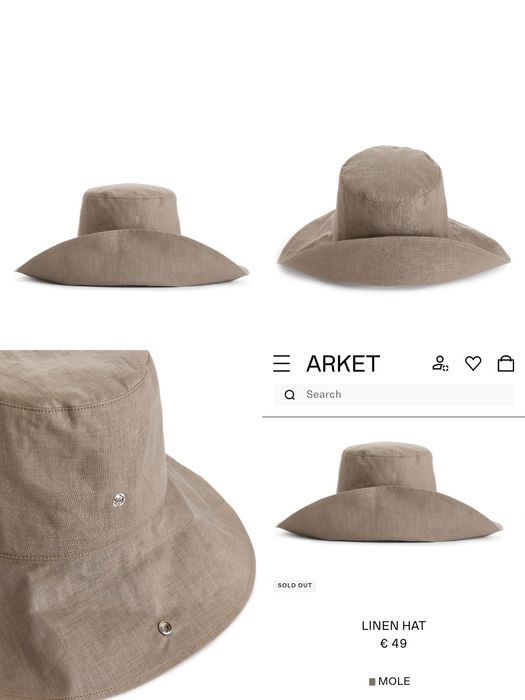 Arket лляний капелюх шляпа лён панама аркет