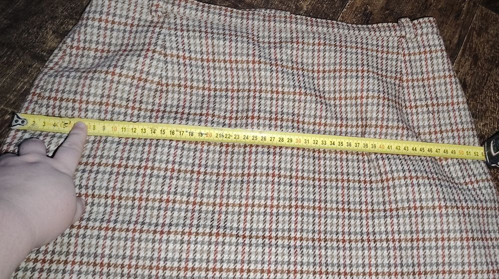 Elegancka wełniana spódnica Eastex 42/44 krata