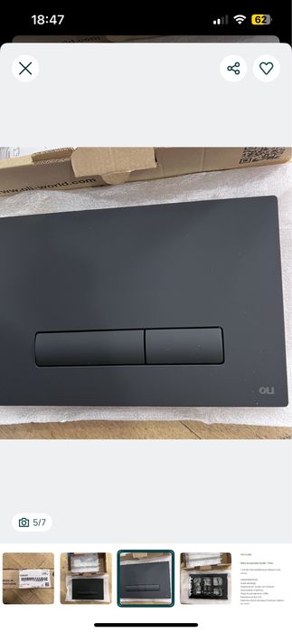 Placa de comando autoclismo GLAM OLI 139187 - NOVO