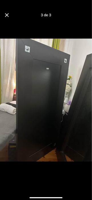 Espelho grande, cor preto