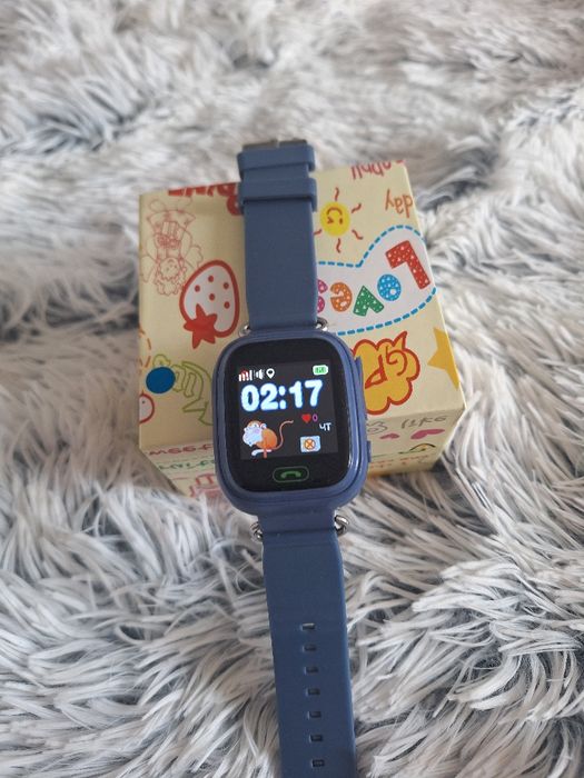 Дитячий смарт годинник з кабелем Micro-USB TD-02 GPS Сині