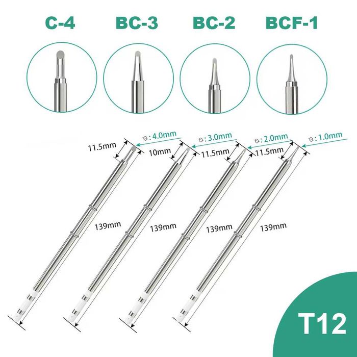Жала для паяльників T12 (тип Hakko), T65 (HS-01)