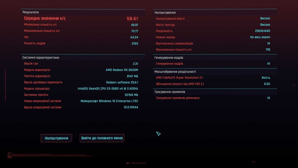 Ігровий ПК | Intel Xeon 2680v4 | RX 6600M 8GB | RAM 32GB | SSD 1TB