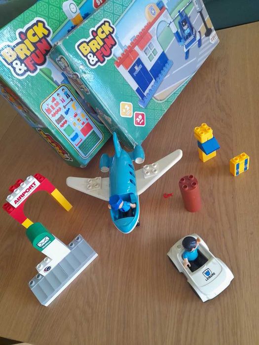 Lego (compatível) Brick & Fun – 3 Kits (Aeroporto, Polícia e Comboio)