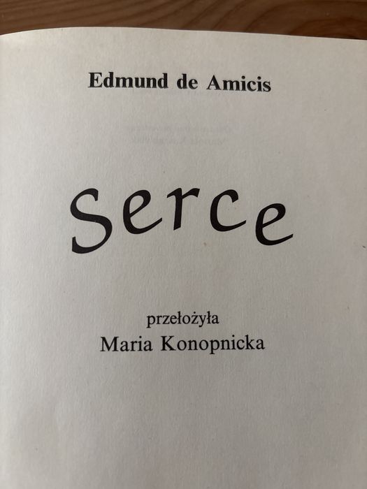 Książka Serce Edmund de Amicis