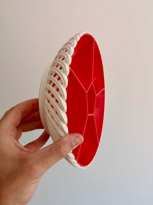 Travessa de petiscos em plástico rígido Emsa – anos 70 / 80