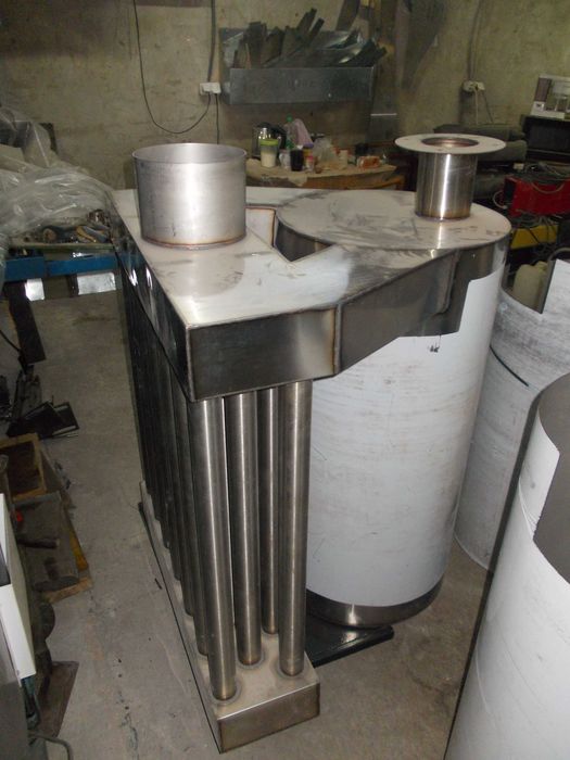 Теплообмінник для малярної фарбувальної камери під пальник на дизелі