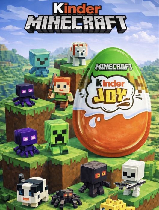 (Продаж від 5 шт) Kinder JOY “MINECRAFT”