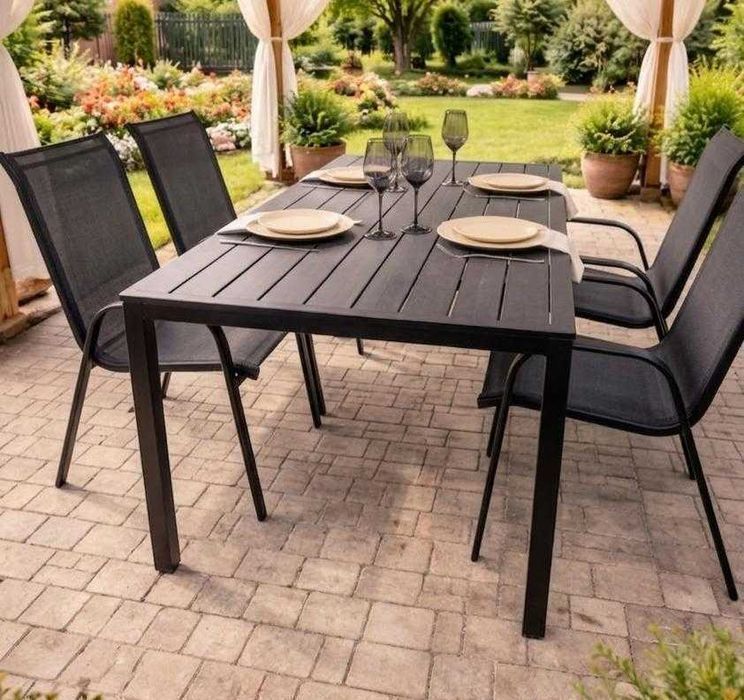 NOWY Zestaw Ogrodowy Stół z Krzesłami Meble na Taras do Ogrodu OKAZJA!