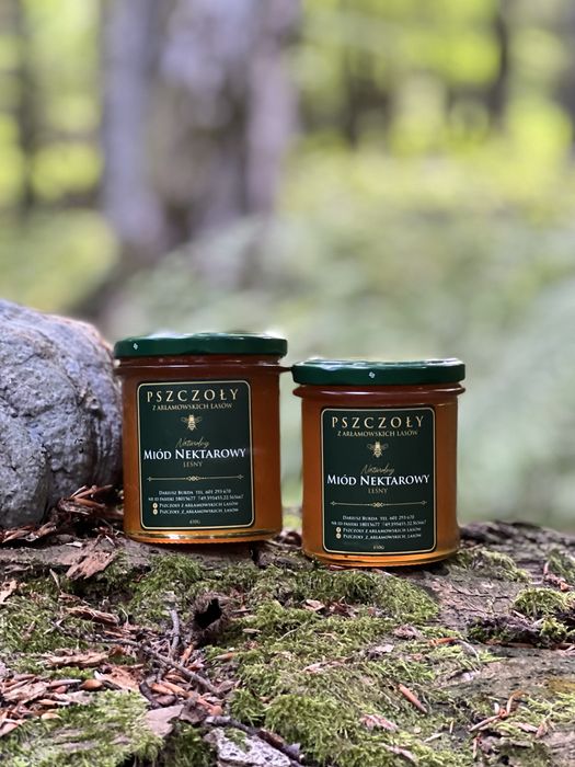 Miód nektarowy-leśny                             2 x słoik 450g/350ml