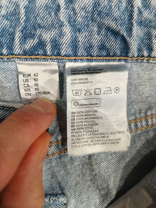 Jeansy damskie roz. 42 Divided H&M straight leg z wysokim stanem 170cm