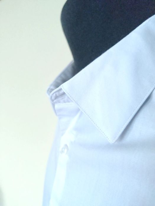 DUŻA (4XL) biała męska koszula Marks & Spencer puree cotton