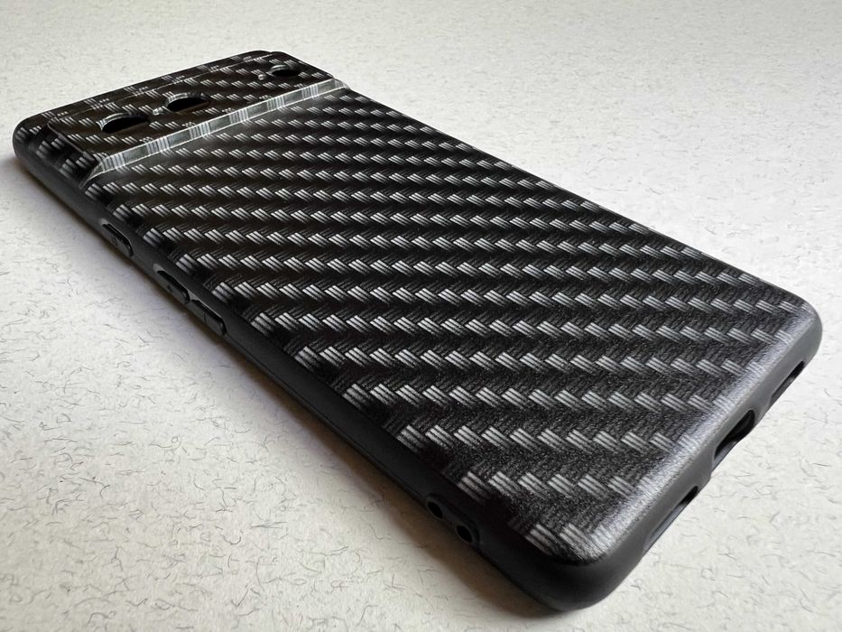 Google Pixel 7 чохол чорний "Carbon" м'який пластик чехол накладка