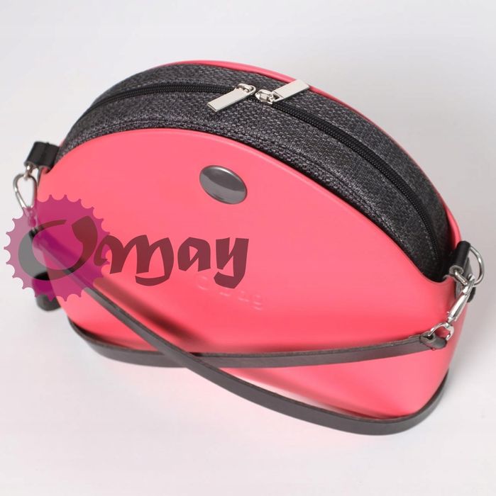 Grafitowy organizer do OBAG MOON LIGHT struktura 2 kieszenie OMAY