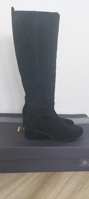 Ryłko Relax czarne welurowe kozaki