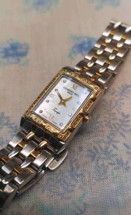 Relógio Raimond Weil Tango Mother of Pearl ouro 18k