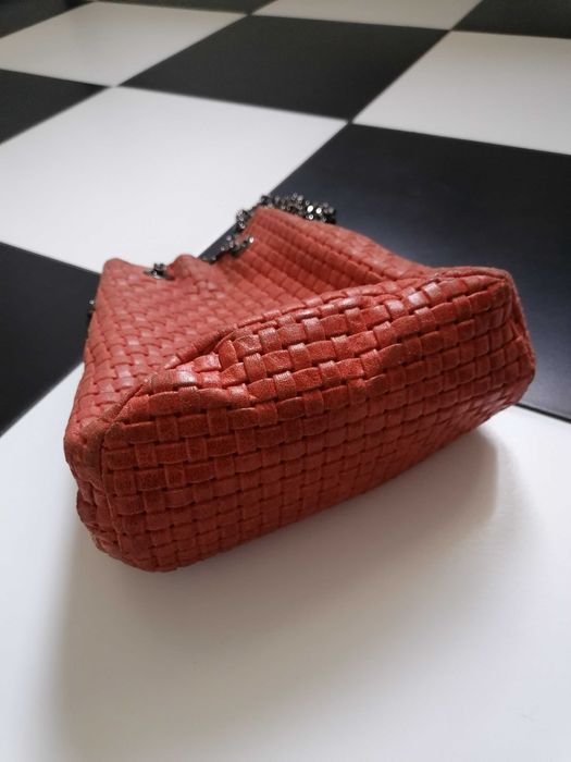 Włoska, skórzana torebka - worek