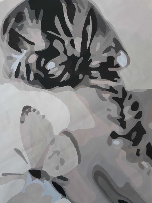 Obraz dziewczyna, kobieta z motylem