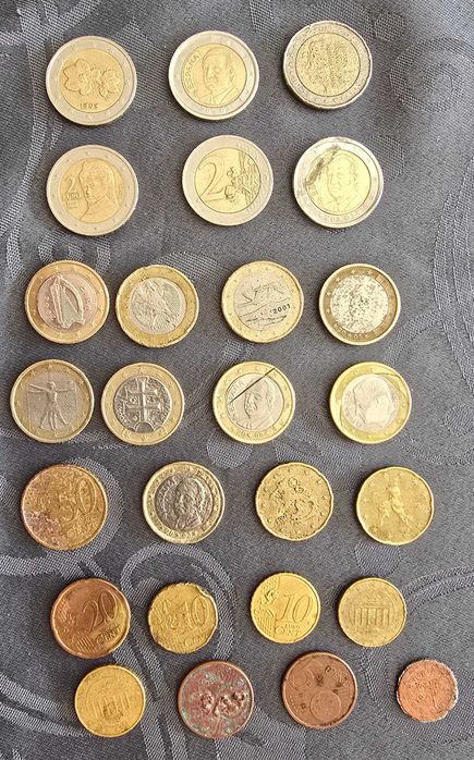 Moedas com defeito e nota