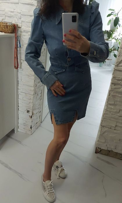Asos M jeansowa sukienka tuba piękna nowa niebieska bawełna codzień