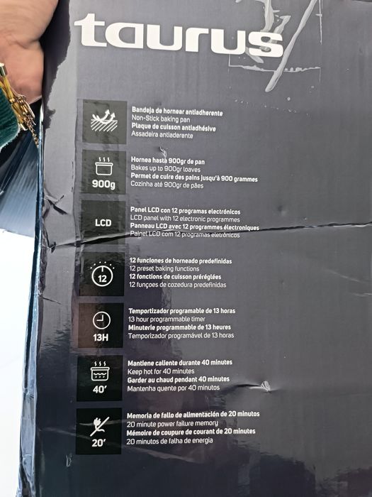 Máquina fazer pão Taurus NOVA