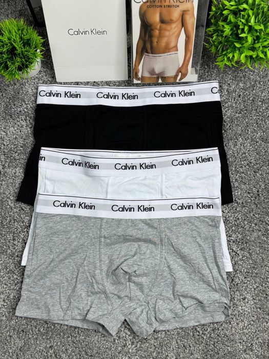 Боксерки Calvin Klein черные мужские трусы Кельвин Кляйн боксеры Кельвын подарочные | Боксерки Кельвін Кляйн чоловічі чорні труси Calvin Klein