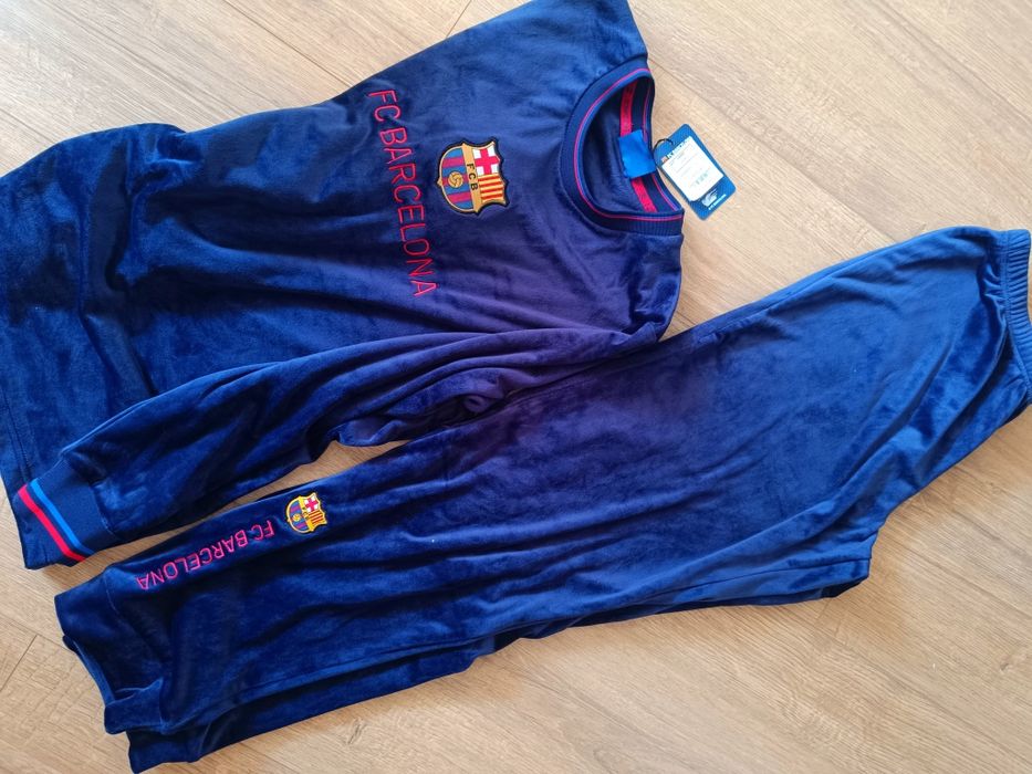 Fc barcelona komplet damski Welur