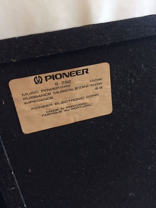 Colunas Pioneer S-Z92 Made in Portugal speakers audio
