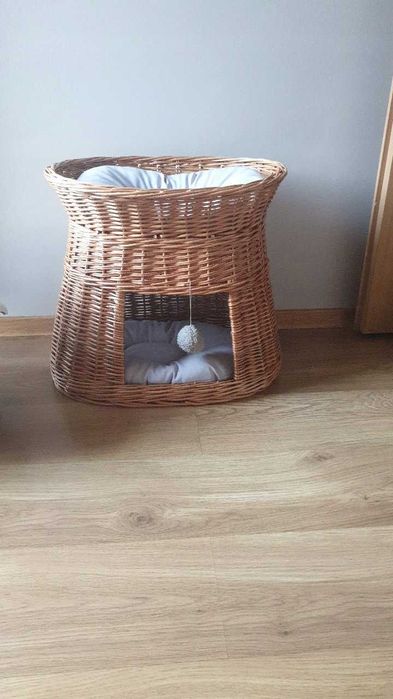 Legowisko dla psa wiklinowe budka z otworem 20×20