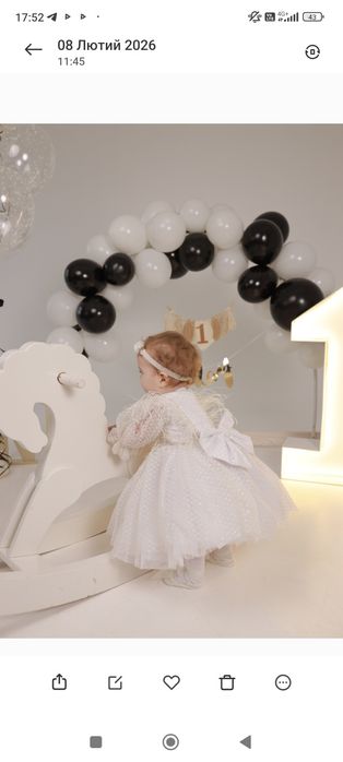 Святкова пишна сукня на рочок+пов'язка і балеточки