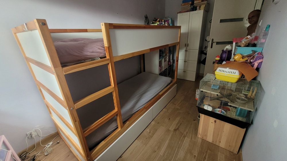 Łóżko piętrowe Kura z Ikea