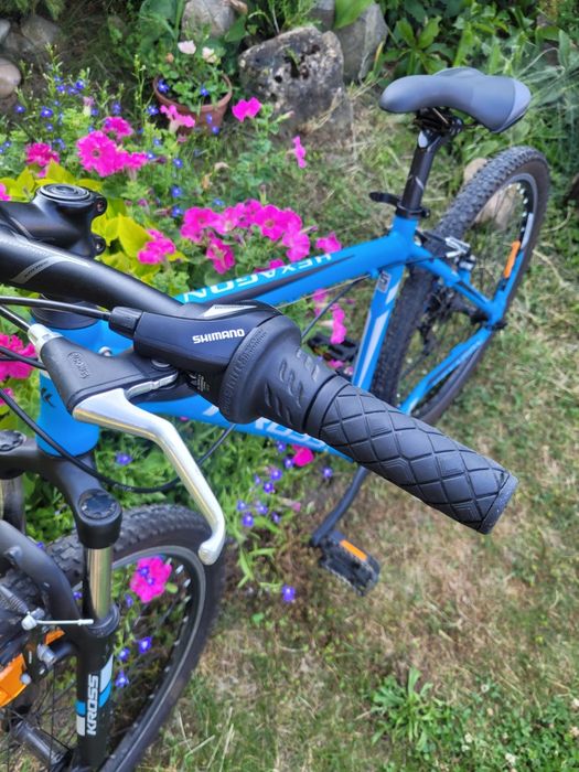 Rower Kross Hexagon 1.0, rama S  niebieski mat Idealny