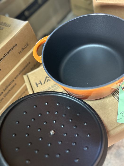 Garnek żeliwny 4 litrowy HAGE Orange