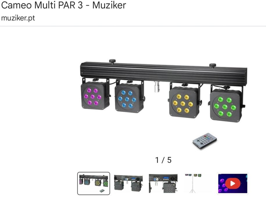 Barra Led Cameo  CLMPAR 3